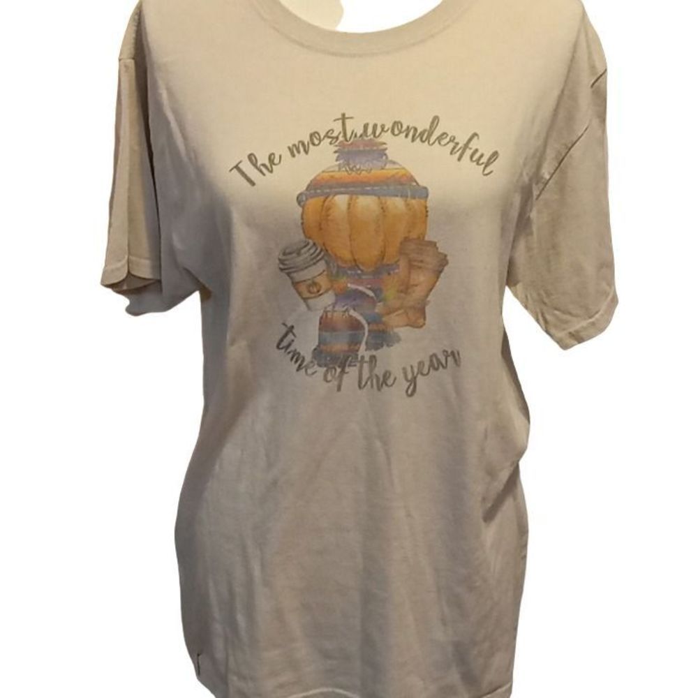 The Most Wonderful Time of the‎ Year Tan T-shirt Size Medium
